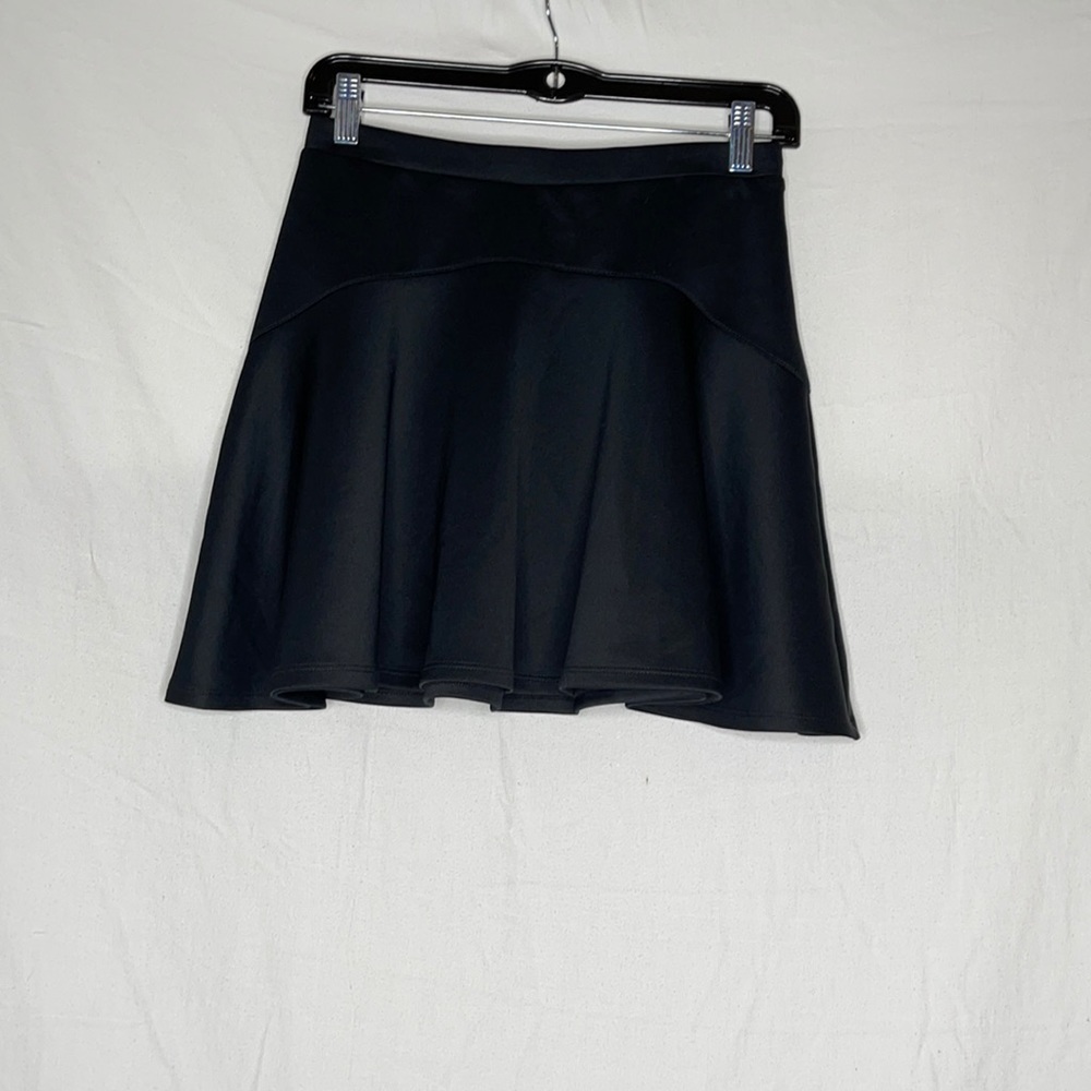 Black stretchy flared skirt